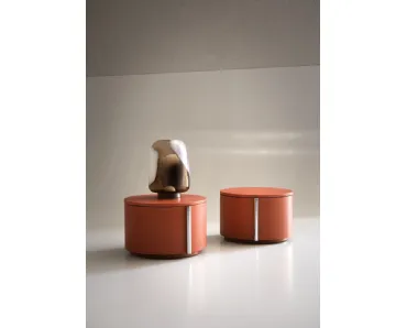 Tavolino rivestito in pelle Beside di Baxter