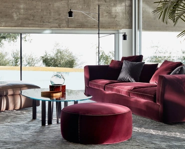 Tavolino Boboli con top in vetro o marmo di Cassina