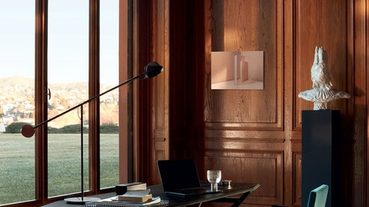 Scrittoio Cavalletto in legno di frassino tinto nero di Cassina