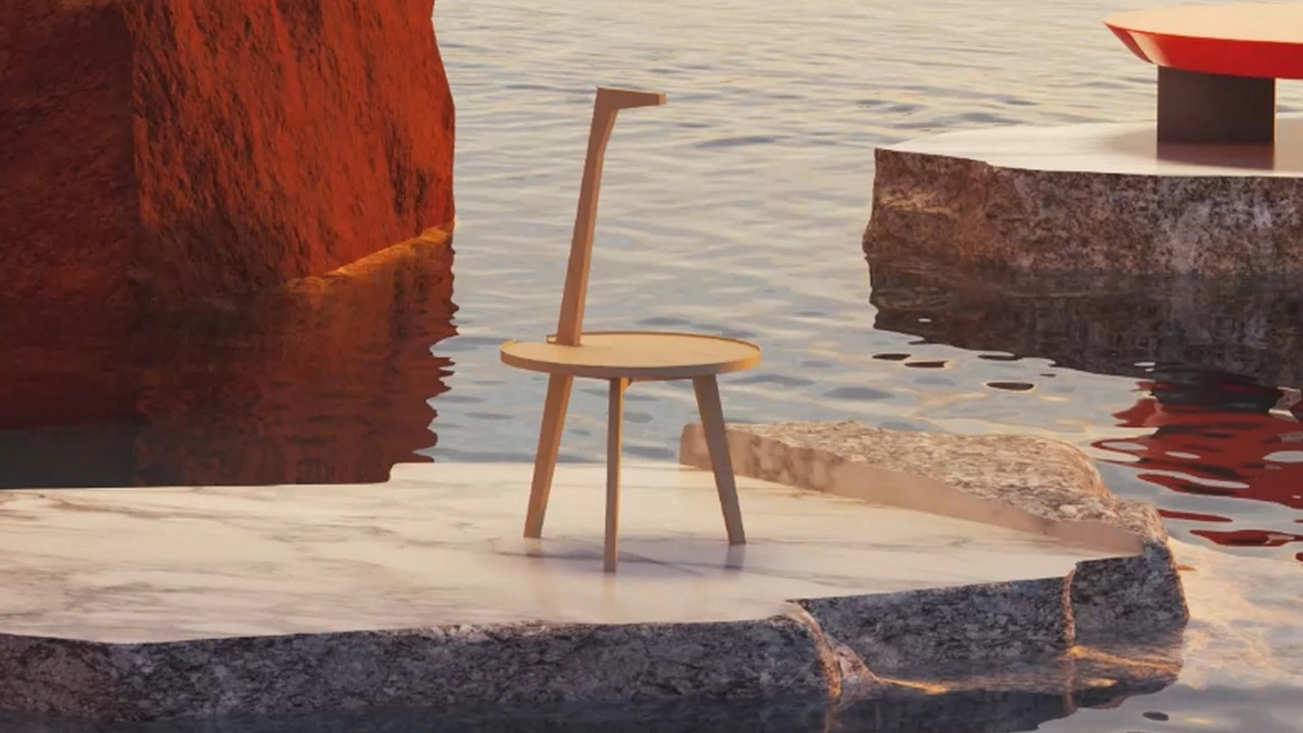 Tavolino di design in legno Cicognino di Cassina