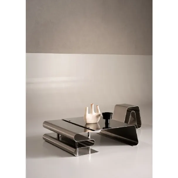 Tavolino Dune in acciaio di Baxter