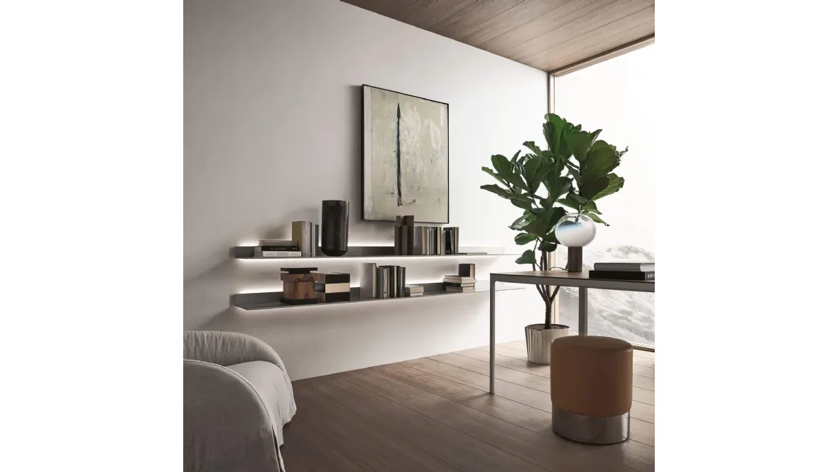 Mensola in vetro Eos di Rimadesio