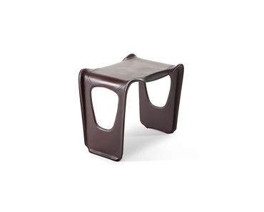 Tavolino di design Gueridon rivestito in cuoio di Cassina