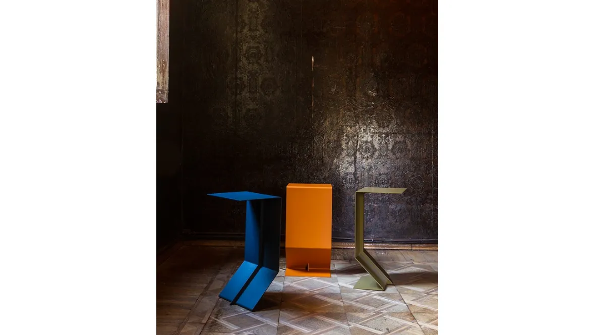 Tavolino in acciaio verniciato Mark Table di Moroso