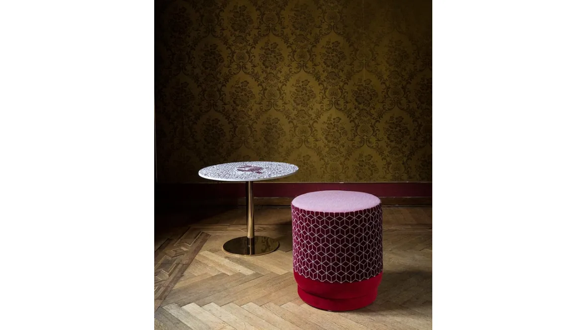 Pouf cilindrico in tessuto Marshmellow di Moroso