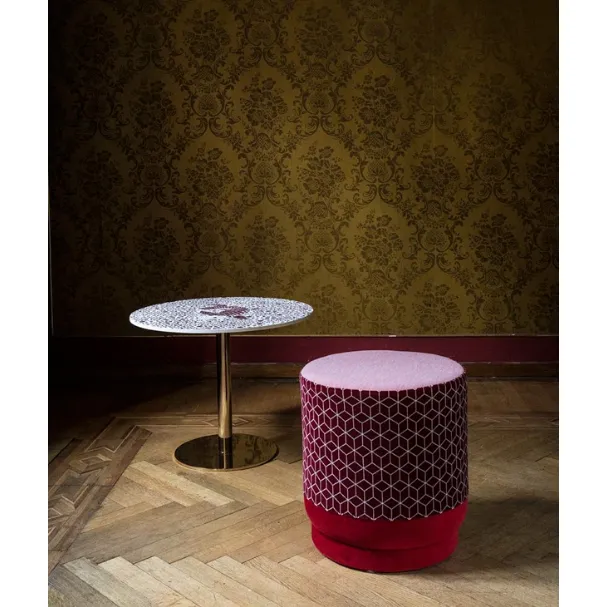 Pouf cilindrico in tessuto Marshmellow di Moroso