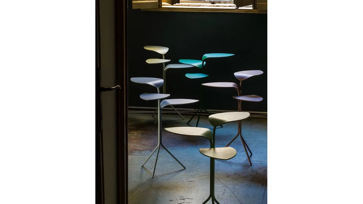 Tavolino in lamiera di acciaio Morning Glory di Moroso