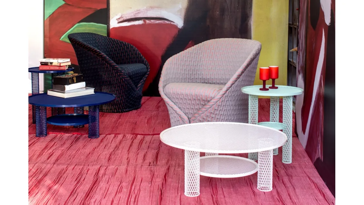 Tavolino in acciaio Net di Moroso