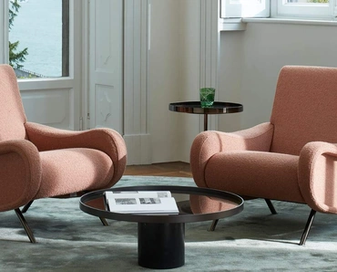 Tavolino in vetro con base in marmo Occasional Table di Cassina