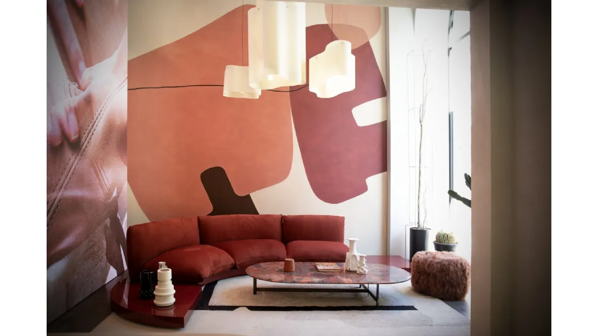 Tavolino Placé Stone in granito red di Baxter