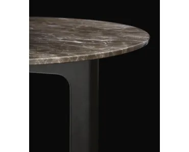Tavolino rotondo con top in marmo Baba di Poliform