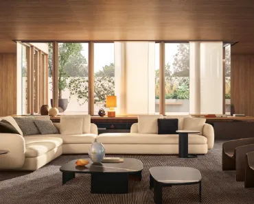 Tavolini Koishi con piano in marmo di Poliform