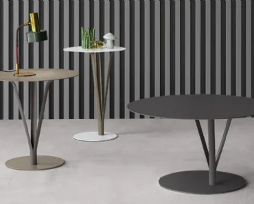 Tavolino di design in metallo Kadou coffee di Bonaldo