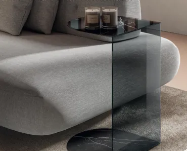 Tavolino Tell totalmente in vetro di Lago