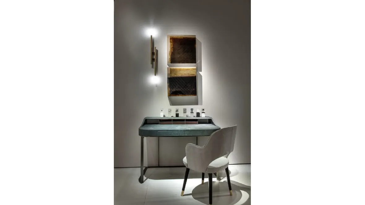 Scrittoio rivestito in pelle Yves di Baxter