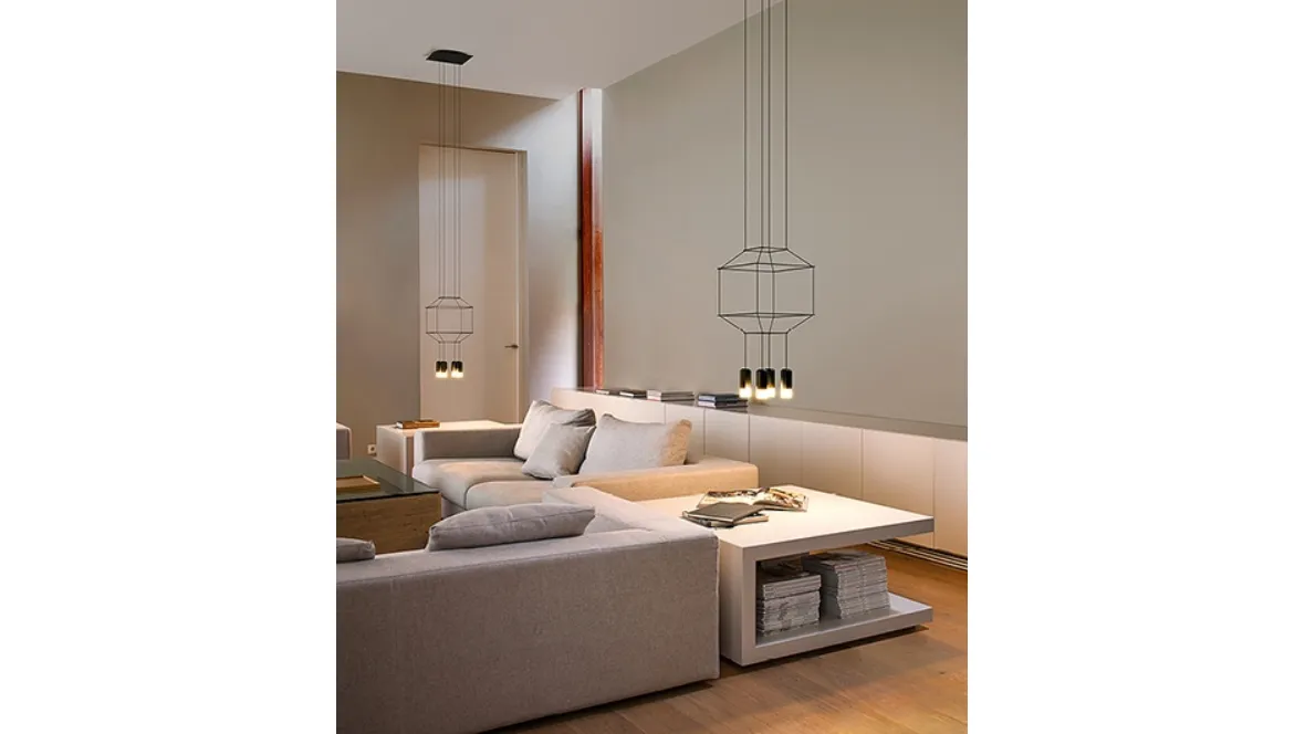 Lampada a sospensione Wireflow di Vibia