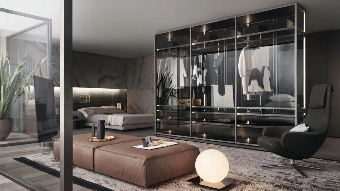 Armadio Cover Freestanding Vetro di Rimadesio