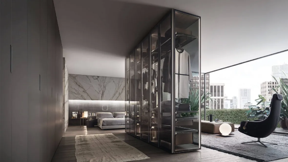 Armadio Cover Freestanding Vetro di Rimadesio