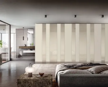 Armadio divisorio bifacciale NOW 1151 in vetro laccato di Lago