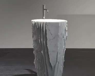 Lavabo in marmo di design Controverso di Antoniolupi