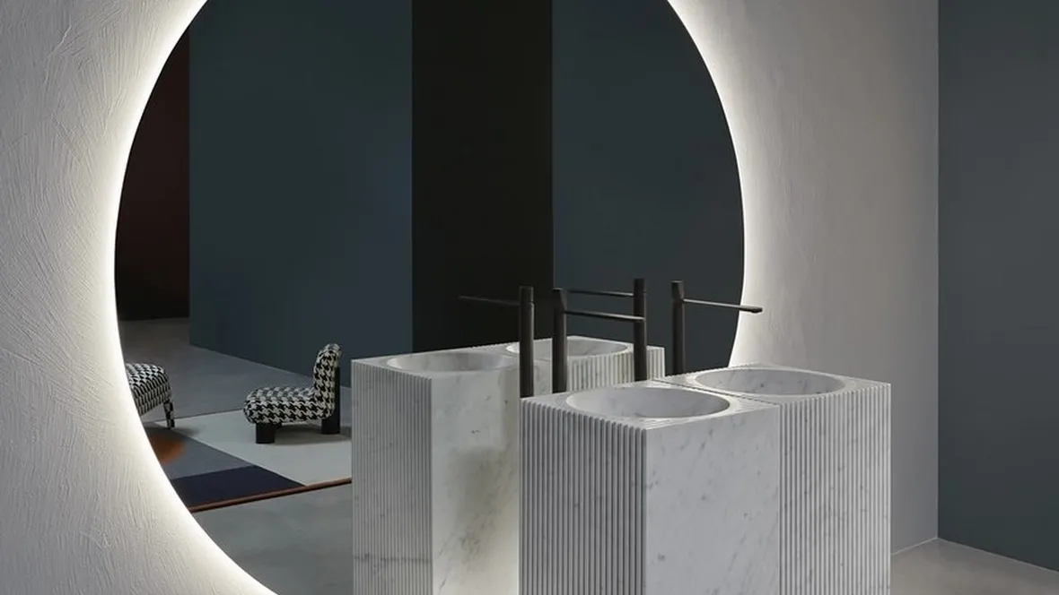 Lavabo in marmo di design Controverso di Antoniolupi