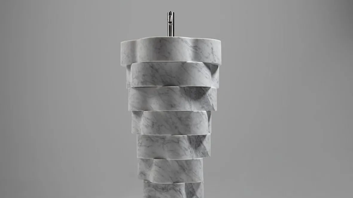 Lavabo freestanding realizzato in marmo Intreccio di Antoniolupi