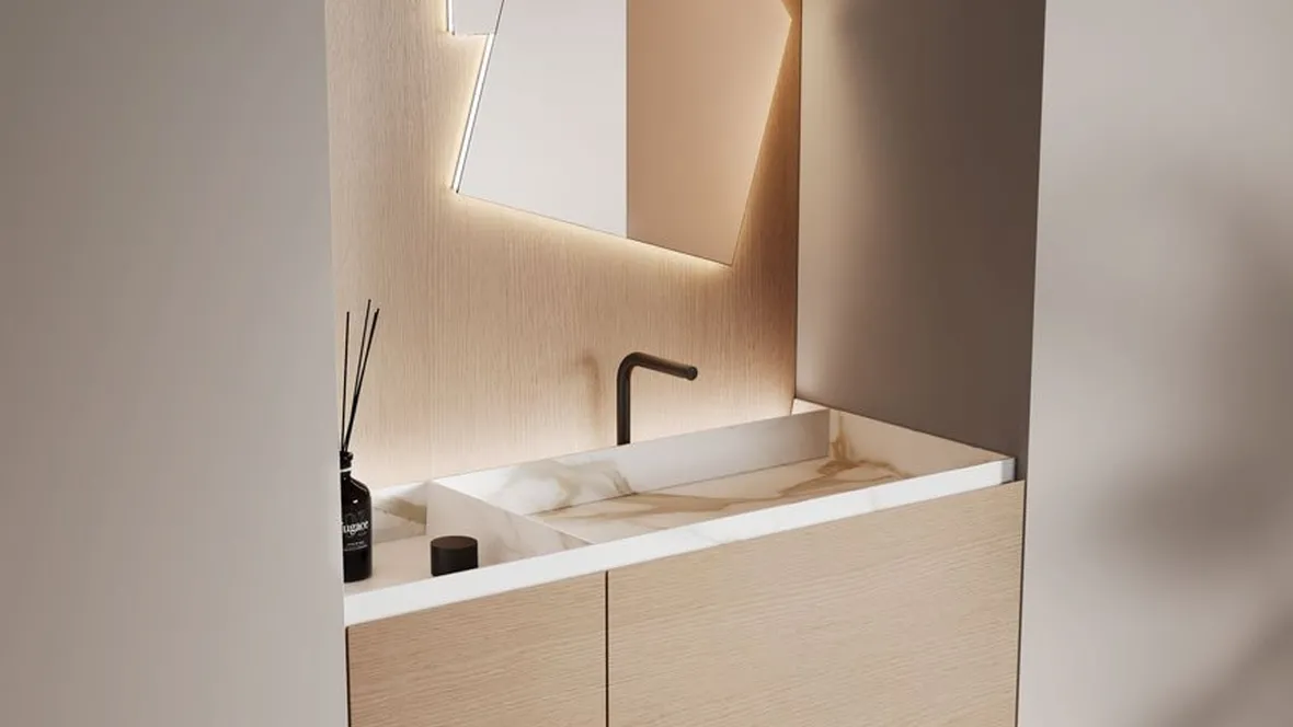 Mobile da Bagno sospeso Nabatei in Rovere di Antoniolupi