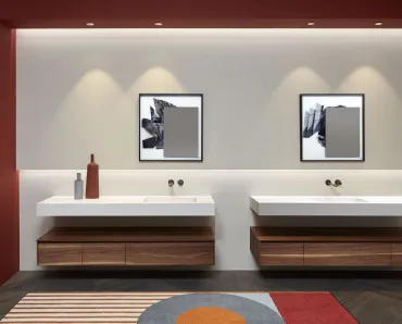 Mobile da Bagno sospeso Piana legno 02 di Antoniolupi