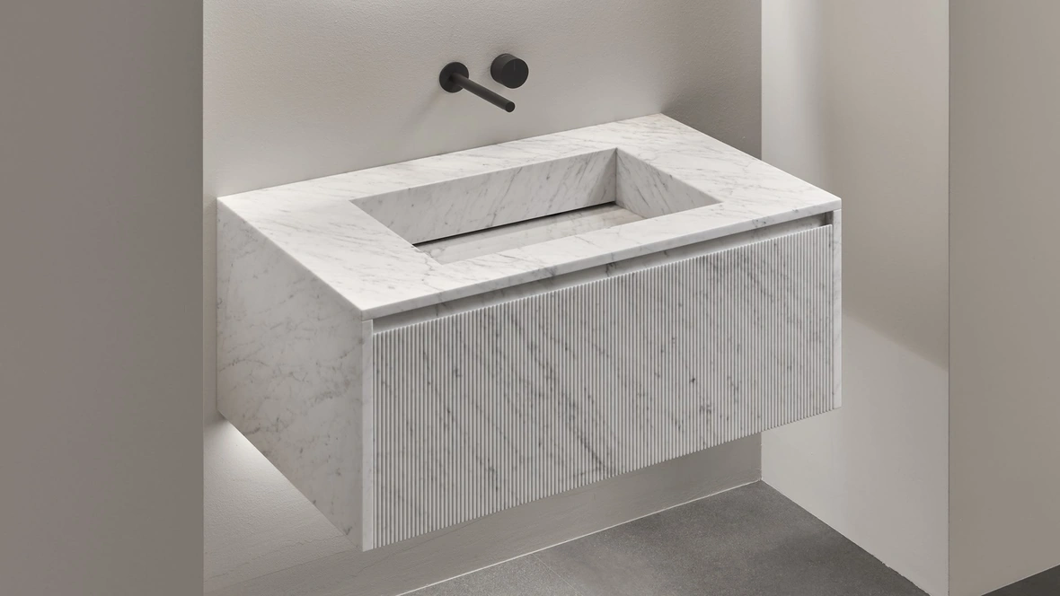 Mobile da Bagno Piana_Stone in marmo di Antoniolupi