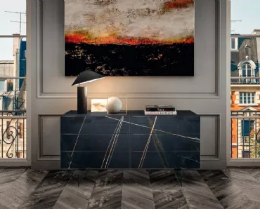 Comò in vetro effetto marmo 36e8 0646 di Lago