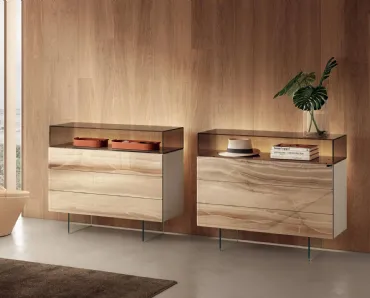 Comò in vetro 36e8 Glass 1903 di Lago