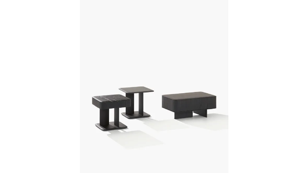 Comodino Brera in olmo nero di Poliform
