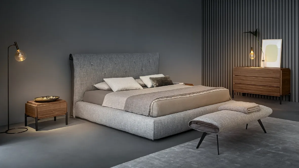 Gruppo Notte Groove in legno con base in metallo di Bonaldo