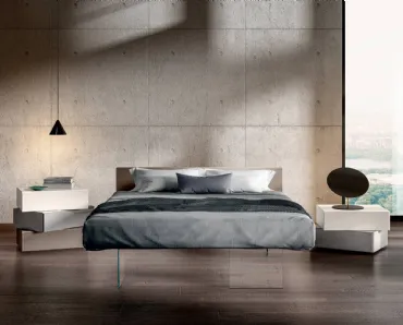 Comodino Morgana in vetro di Lago