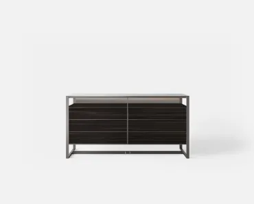 Comò Rialto in legno tinto ebano di Rimadesio