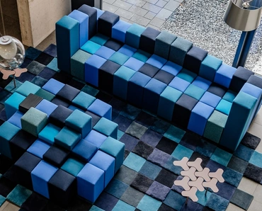 Salotto componibile in tessuto Do-Lo-Rez di Moroso