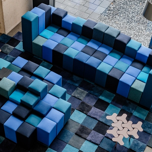 Salotto componibile in tessuto Do-Lo-Rez di Moroso