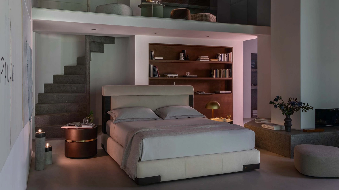 Letto con box contenitore Elia di Flou