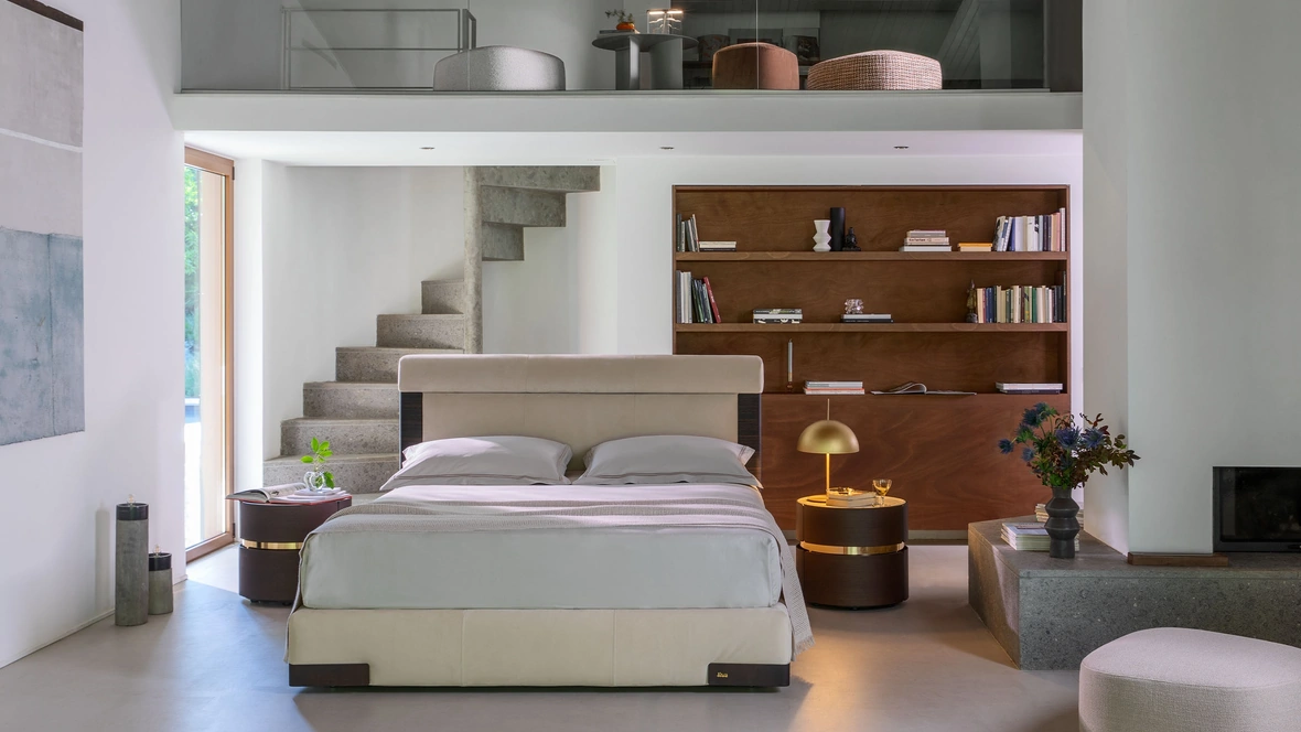 Letto con box contenitore Elia di Flou