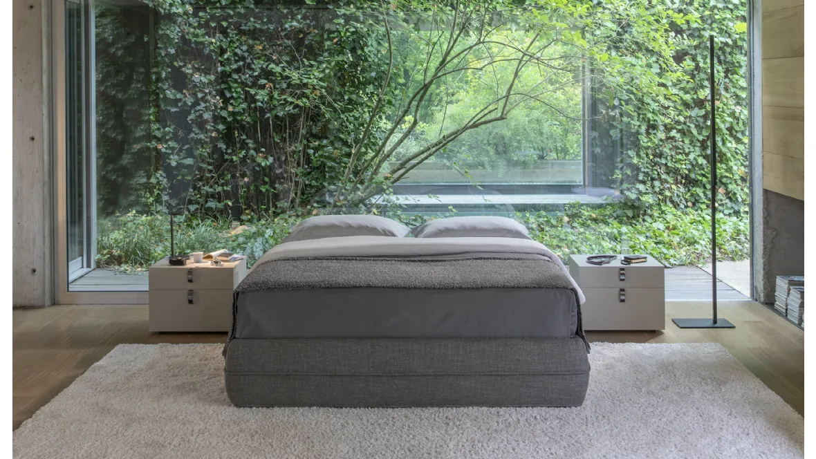 Letto in tessuto Mandarine Sommier di Flou