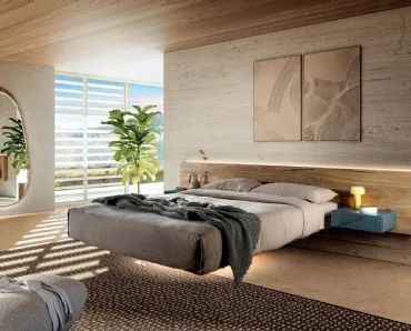 Letto sospeso in legno Fluttua 1627 di Lago