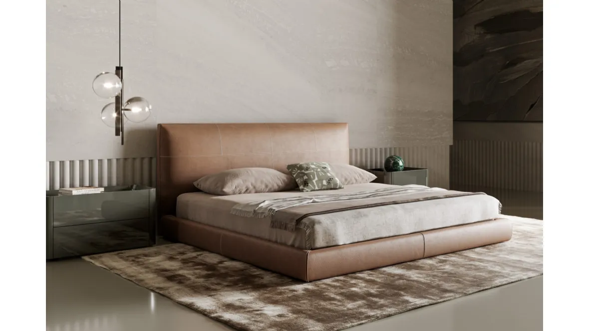 Letto in pelle Oris di Bonaldo
