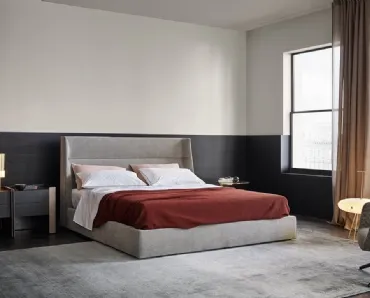 Letto in tessuto con testiera Chloe di Poliform