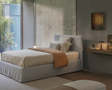 Letto singolo con contenitore Notturno Shabby Chic di Flou