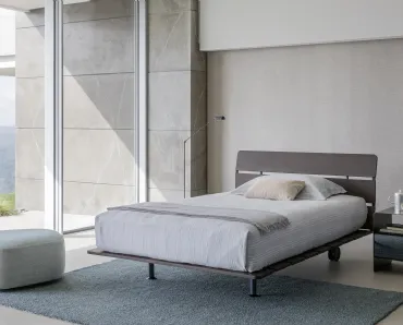 Letto singolo in legno Tadao di Flou