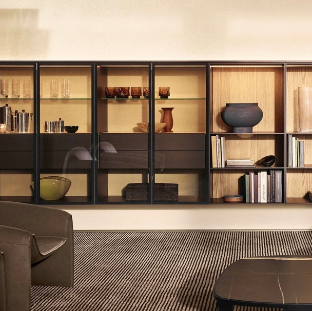 Libreria sospesa Code di Poliform