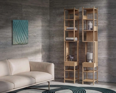 Libreria in legno Lungangolo di Cassina