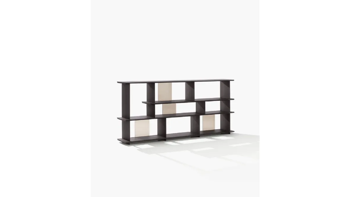 Libreria divisoria Tess in olmo nero di Poliform