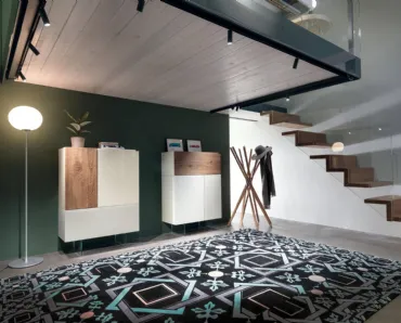 Madia in vetro bianco e legno 36e8 0384 di Lago