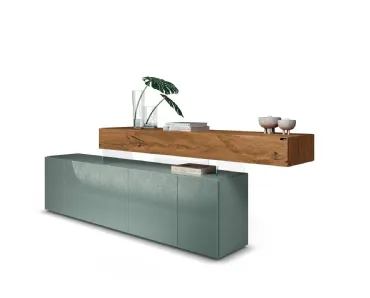 Madia in vetro e legno Air 2644 di Lago